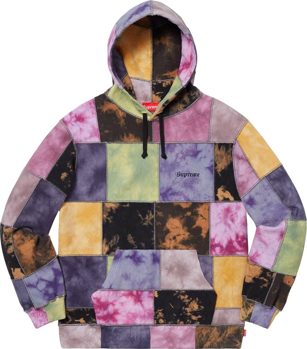 Patchwork Tie Dye Hooded Sweatshirt